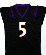 Joe Flacco Autographed Black Pro Style Jersey-Beckett W Hologram *Black