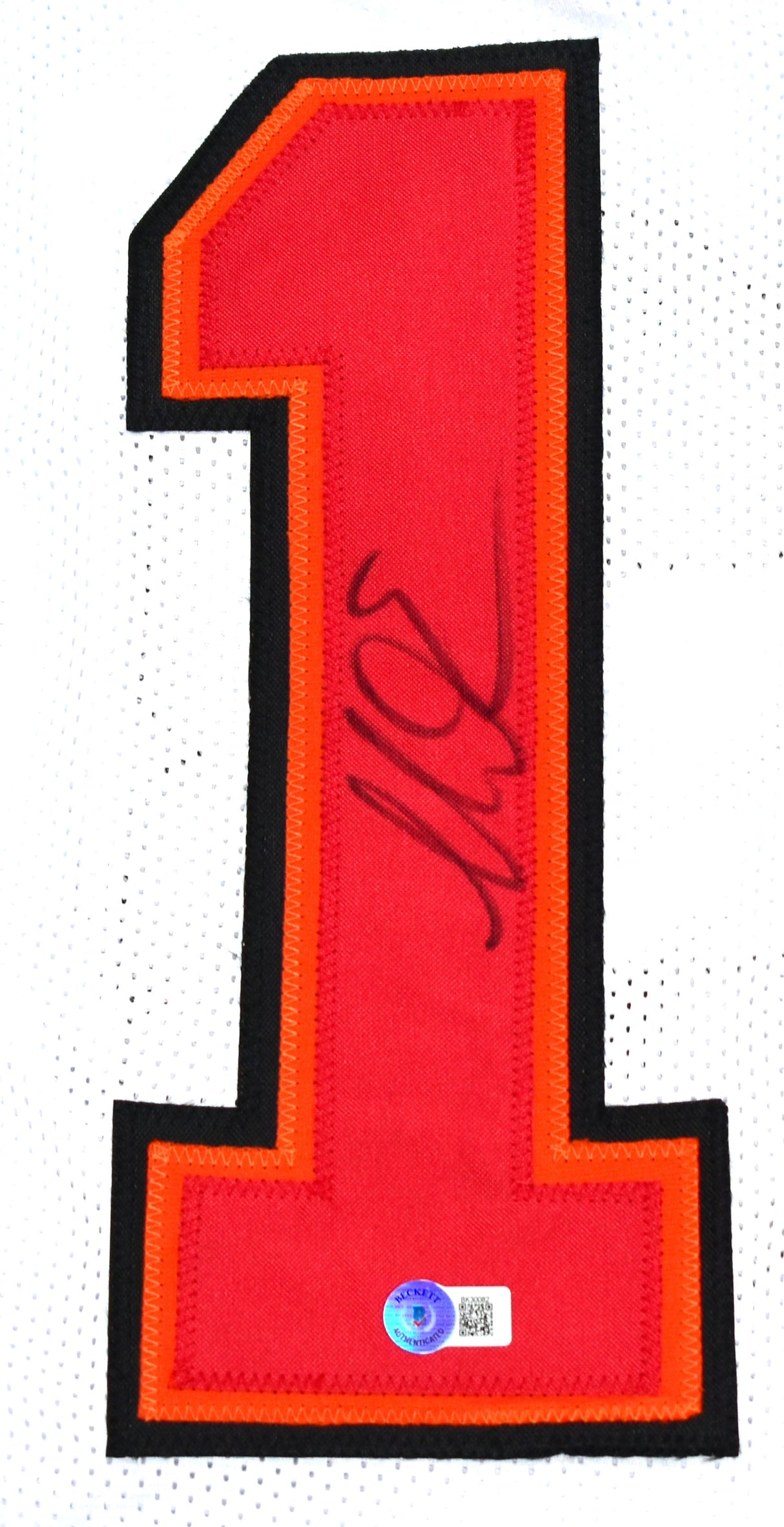 Mike Evans Autographed White Pro Style Jersey- Beckett W Hologram *Black