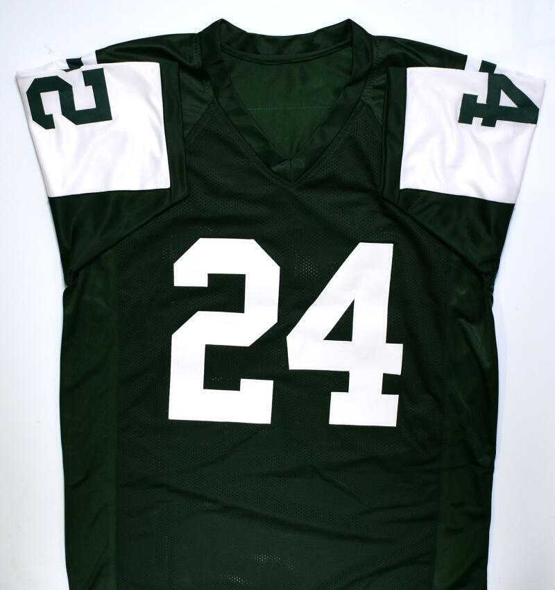 Darrelle Revis Autographed Green Pro Style Jersey w/HOF - Beckett W Hologram