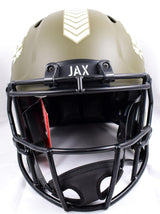 Trevor Lawrence Signed Jaguars F/S Salute to Service Speed Auth Helmet- Fanatics