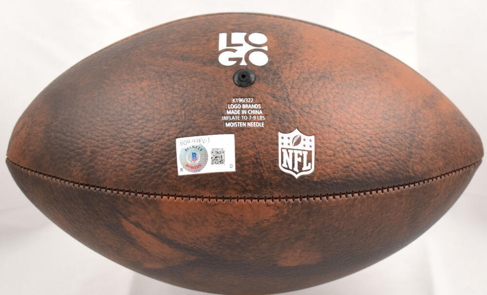 Tony Dorsett Autographed Cowboys Distressed Logo Football w/HOF- Beckett W Holo