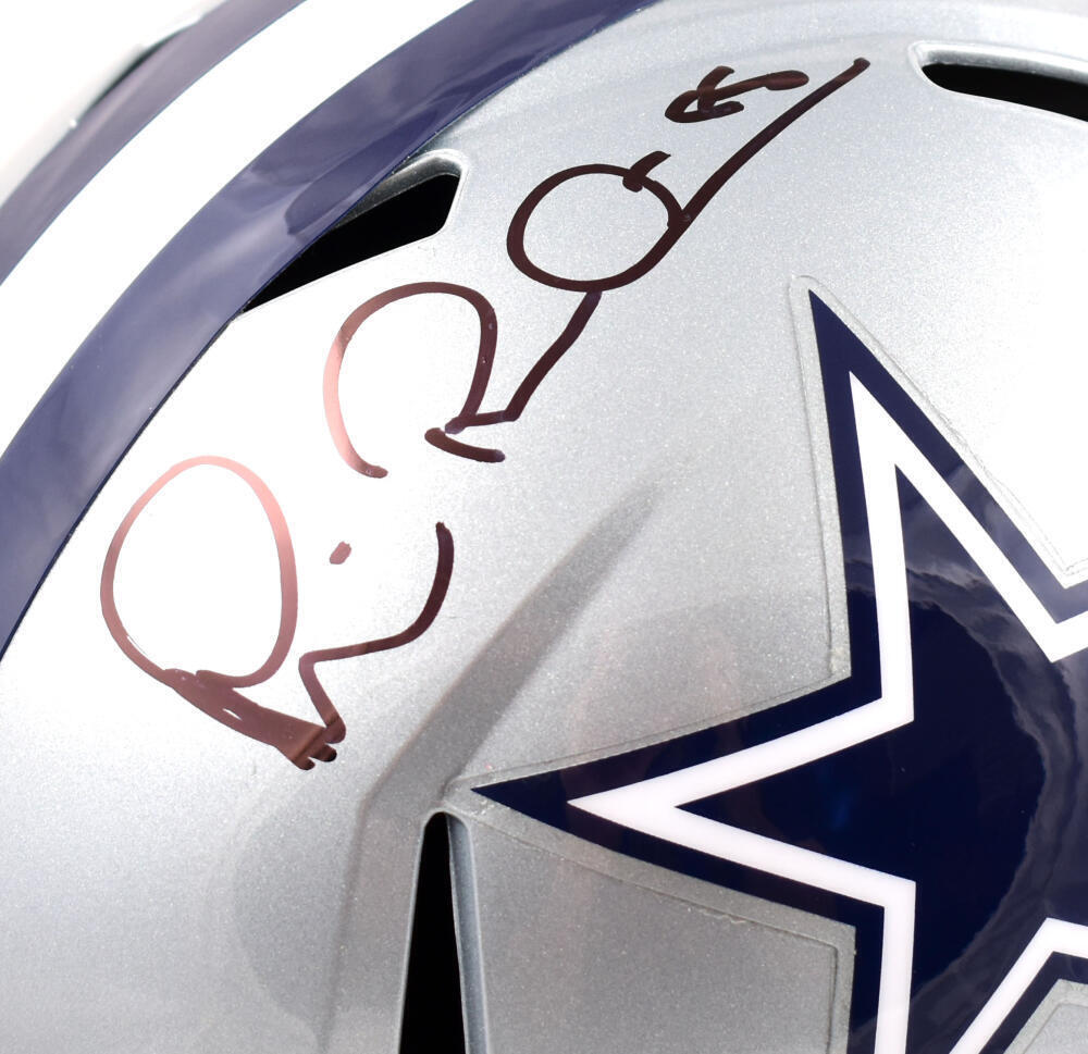 Michael Irvin Autographed Cowboys F/S Speed Helmet-Beckett W Holo *Black *Back