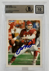 1994 Fleer #226 Joe Montana Auto Kansas City Chiefs BGS Autograph 10