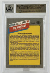 1991 Fleer All-Pros #19 Joe Montana Auto San Francisco 49ers BGS Autograph 10