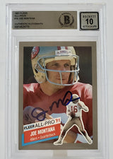 1991 Fleer All-Pros #19 Joe Montana Auto San Francisco 49ers BGS Autograph 10