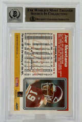 1995 Topps #420 Joe Montana Auto Kansas City Chiefs BGS Autograph 10