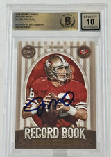 2019 Panini Legacy Record Book #8 Joe Montana Auto SF 49ers BGS Autograph 10