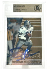 1996 Bowman's Best #131 Deion Sanders Dallas Cowboys Autograph Beckett Authentic