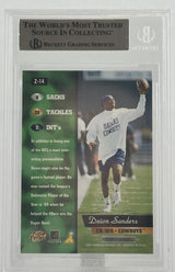 1996 Pinnacle Zenith #14 Deion Sanders Dallas Cowboys Autograph Beckett Auth