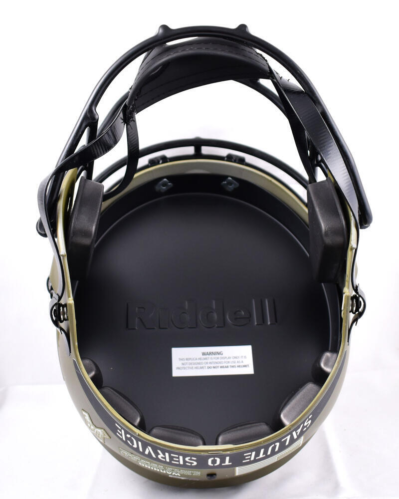 JJ Watt Autographed Texans F/S Salute to Service Speed Helmet-Beckett W Hologram