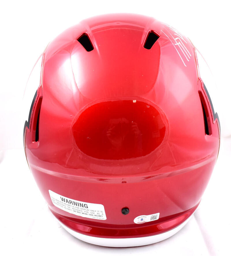 JJ Watt Autographed Wisconsin F/S Flash Speed Helmet-Beckett W Hologram *White