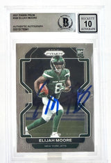 2021 Panini Prizm #346 Elijah Moore Auto New York Jets BGS Autograph 10