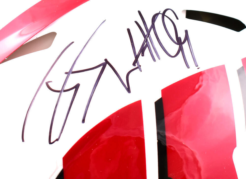 Derek TJ JJ Watt Signed Wisconsin F/S Speed Authentic Helmet-Beckett W Hologram