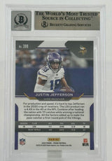 2020 Panini Prizm #398A Justin Jefferson Auto Minnesota Vikings BGS Autograph 10