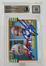 1990 Topps Disclaimer Back #229A Joe Montana Boomer Esiason Dual Auto BGS Auto10