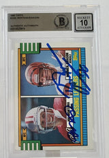1990 Topps #229A Joe Montana Boomer Esiason Dual Signed BGS Autograph 10