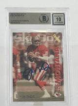 1993 Skybox Impact #139 Joe Montana Auto Kansas City Chiefs BGS Autograph 10