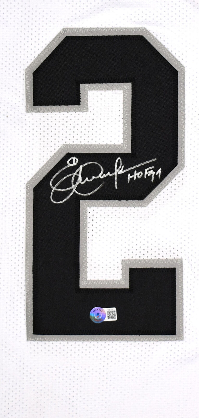 Eric Dickerson Signed White Pro Style Jersey w/HOF-Beckett W Hologram *Silver