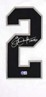 Eric Dickerson Signed White Pro Style Jersey w/HOF-Beckett W Hologram *Silver