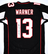 Kurt Warner Autographed Black Pro Style Jersey w/HOF - Beckett W Hologram *Black
