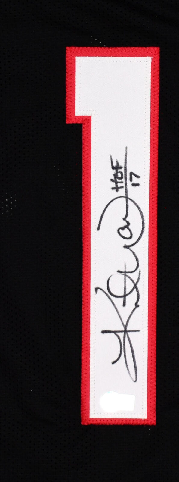 Kurt Warner Autographed Black Pro Style Jersey w/HOF - Beckett W Hologram *Black