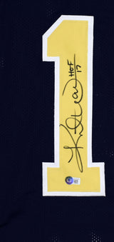 Kurt Warner Autographed Blue Gold Pro Style Jersey w/HOF -Beckett W Hologram