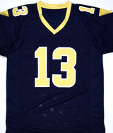 Kurt Warner Autographed Blue Gold Pro Style Jersey w/HOF, SB MVP -Beckett W Holo