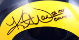 Kurt Warner Autographed Rams 81-99 F/S Speed Helmet w/SB Champs - Beckett W Holo