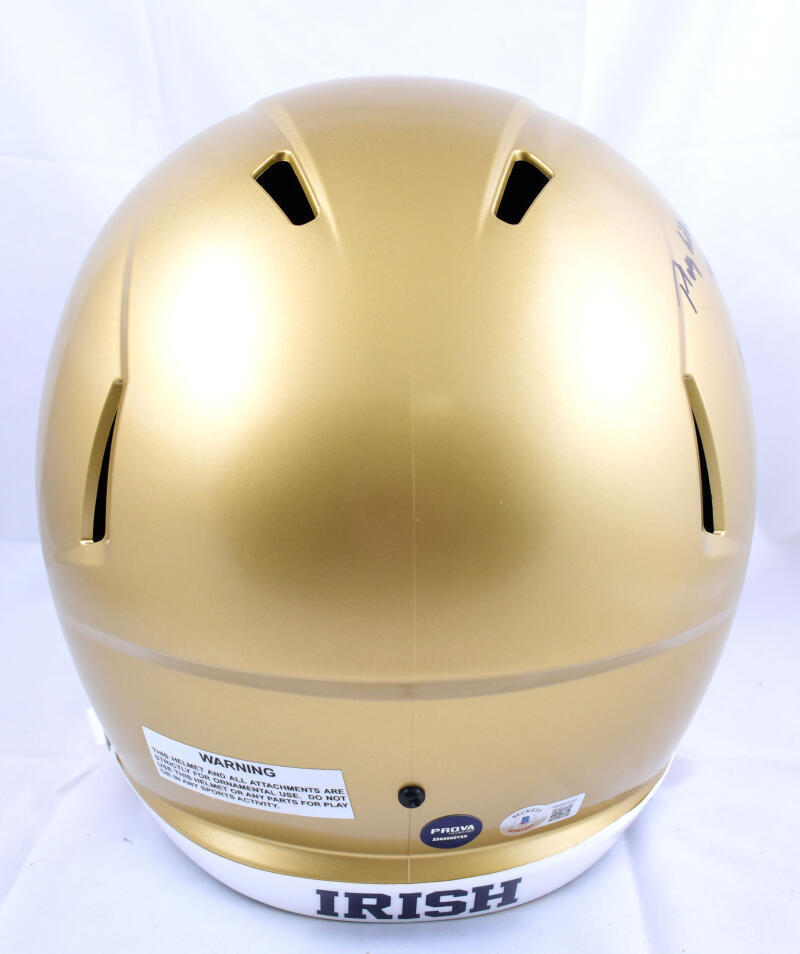 Rudy Ruettiger Sean Astin Signed Notre Dame F/S Speed Helmet w/2 Insc.-BA W Holo
