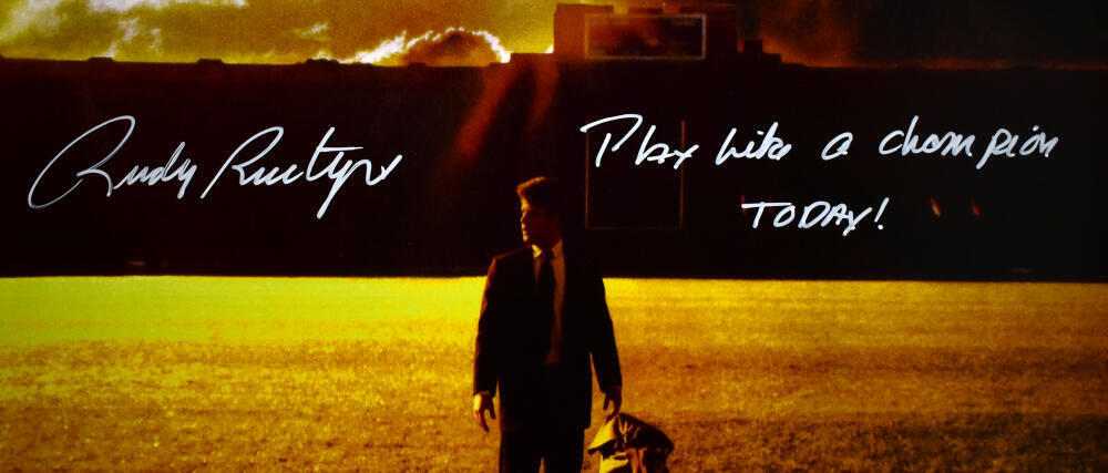 Rudy Ruettiger Sean Astin Autographed 16x20 Movie Poster Photo w/2 Ins.-BAW Holo