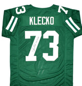 Joe Klecko Autographed Green Pro Style Jersey w/HOF- JSA Witness *Black