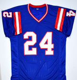 Otis Anderson Autographed Blue Pro Style Jersey w/SB MVP - Beckett W Hologram