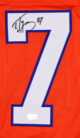 Ed McCaffrey Autographed Orange Pro Style Jersey - Beckett W Hologram *Black
