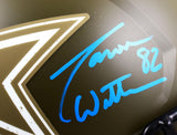 Jason Witten Signed Cowboys F/S Salute to Service Speed Helmet- Beckett W Holo