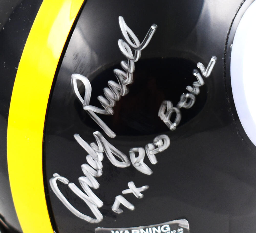 Ham Lambert Russell Autographed Pittsburgh Steelers Mini Helmet-Beckett W Holo