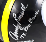 Ham Lambert Russell Autographed Pittsburgh Steelers Mini Helmet-Beckett W Holo