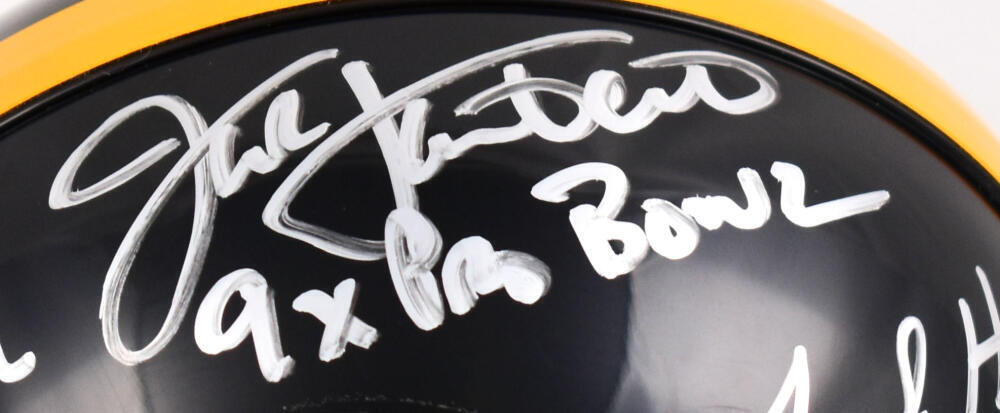 Ham Lambert Russell Autographed Steelers 63-76 Mini Helmet-Beckett W Hologram