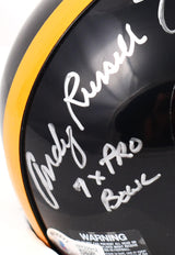 Ham Lambert Russell Autographed Steelers 63-76 Mini Helmet-Beckett W Hologram