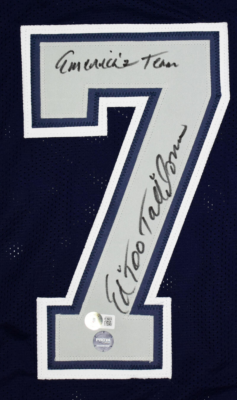 Ed "Too Tall" Jones Signed Blue Pro Style Jersey w/America's Team- BAW Hologram