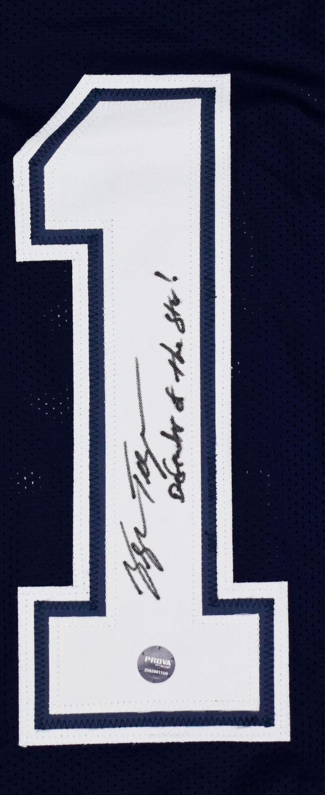 George Teague Autographed Blue Pro Style Jersey w/Defender of the Star-Prova