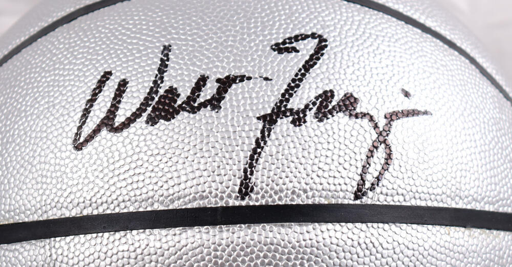 Walt Frazier Autographed Official NBA Platinum Wilson Basketball-Beckett W Holo