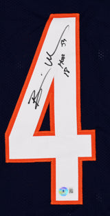 Brian Urlacher Autographed Blue Pro Style Jersey w/ HOF- Beckett W Hologram