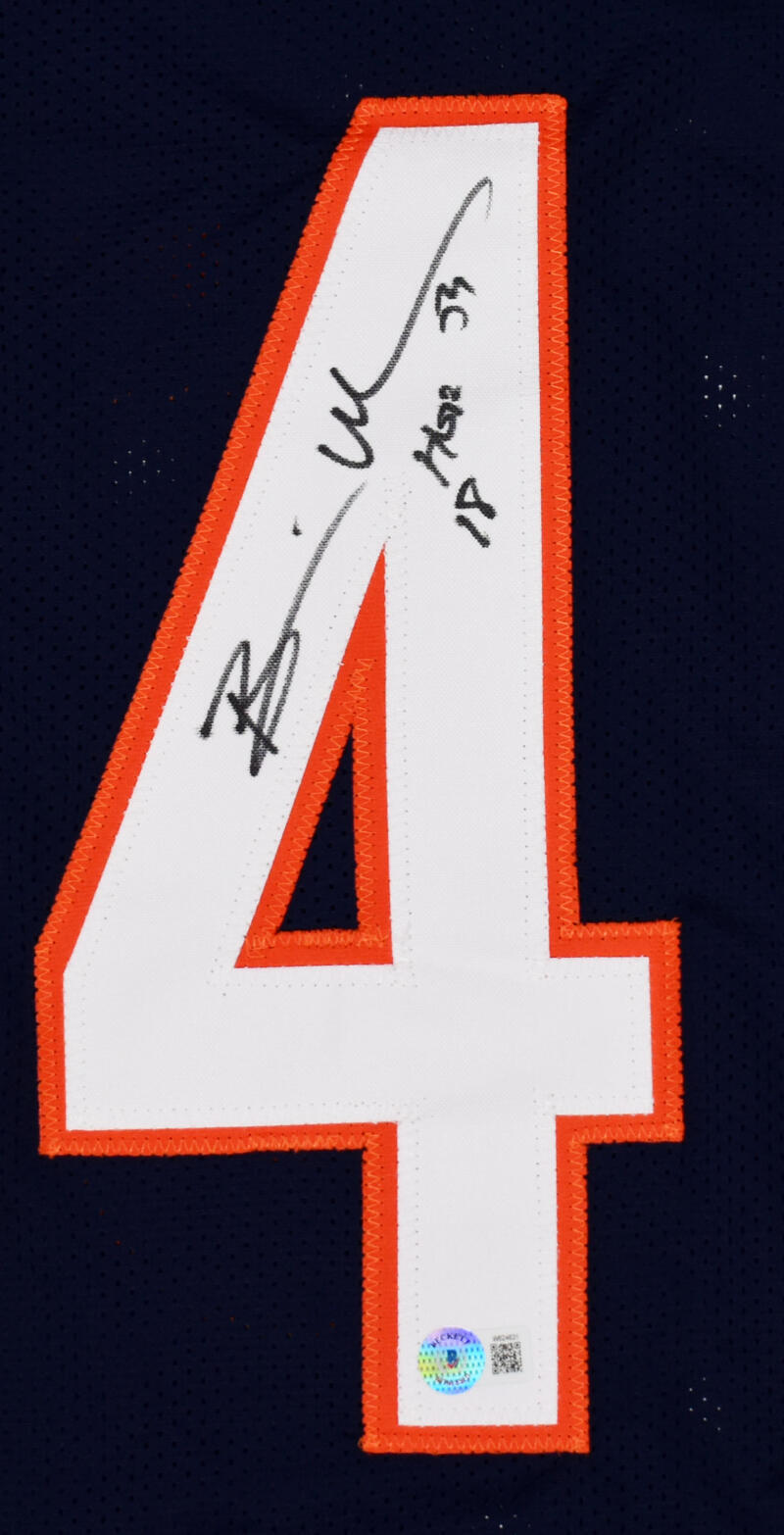 Brian Urlacher Autographed Blue Pro Style Jersey w/ HOF- Beckett W Hologram