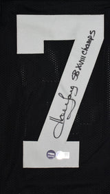 Howie Long Autographed Black Pro Style Jersey w/SB Champs - Beckett W Hologram