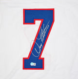 Doug Flutie Autographed White Pro Style Jersey-Beckett W Hologram *Silver