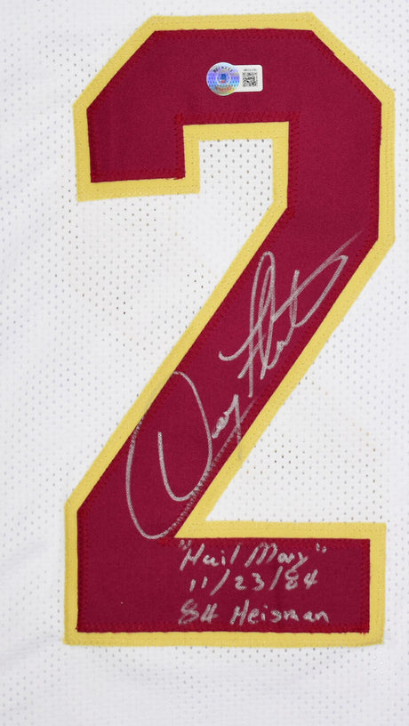 Doug Flutie Signed Maroon College Style Jersey w/Heisman, Hail Mary-BeckettWHolo