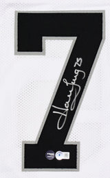 Howie Long Autographed White Pro Style Jersey- Beckett W Hologram *Silver