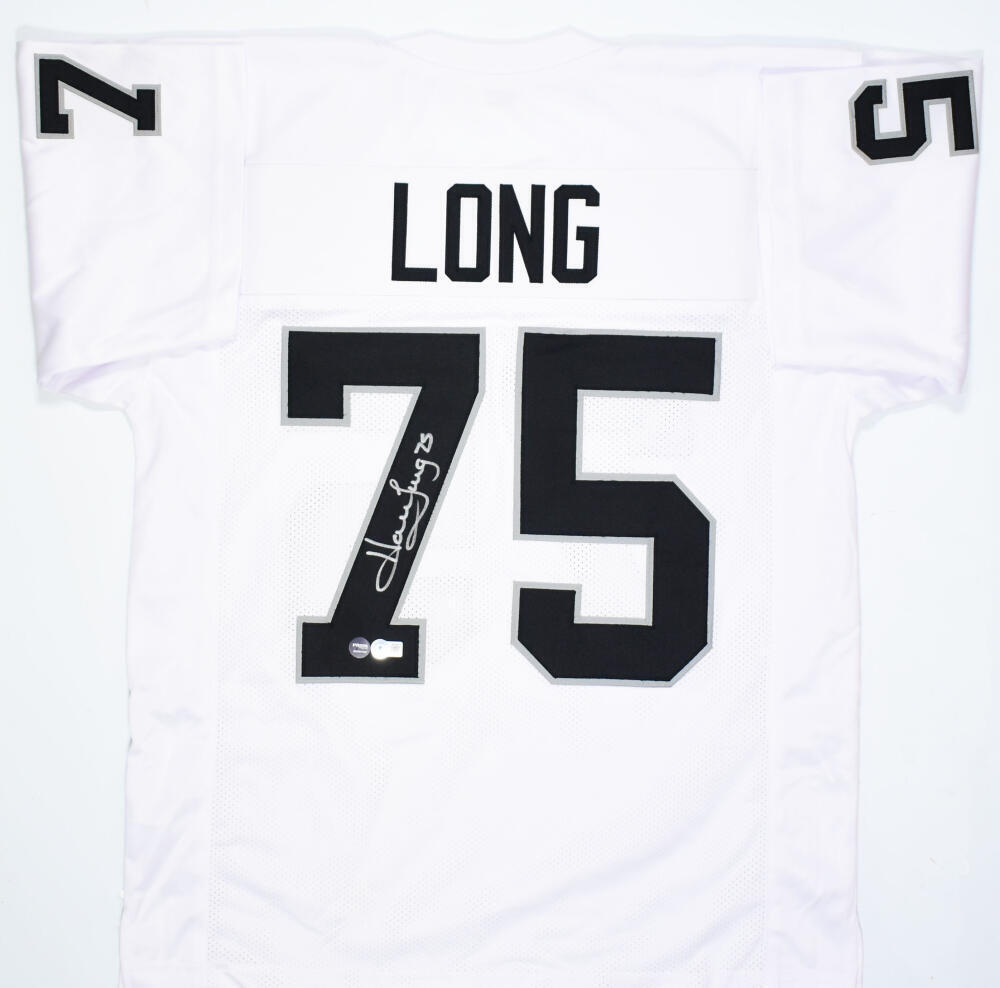 Howie Long Autographed White Pro Style Jersey- Beckett W Hologram *Silver