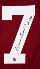 Kenny Houston Autographed Maroon Pro Style Jersey w/HOF- Prova *Black