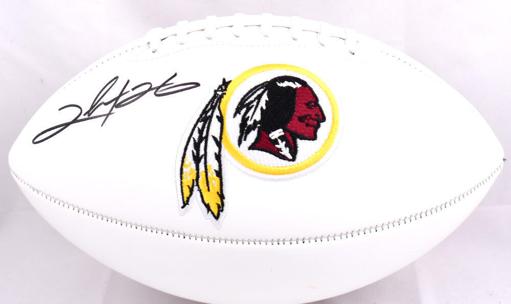 Clinton Portis Autographed Washington Logo Football- Beckett W Hologram *Black